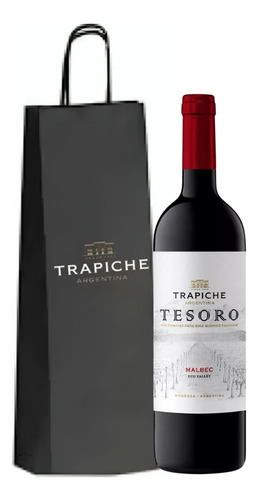 Vino Tinto Trapiche Tesoro Malbec + Bolsa Original Regalo