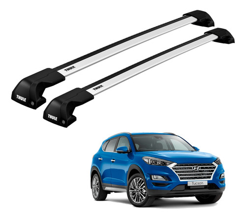 Rack Travessas Thule Wingbar Edge Prata Tucson 2016 Diante