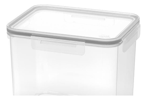 Pote Hermético Retangular Em Plástico Coza Hug 600ml Natural