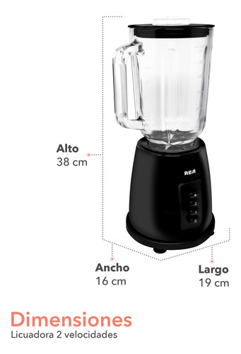 Rca Licuadora Con 2 Velocidades Rc-l2