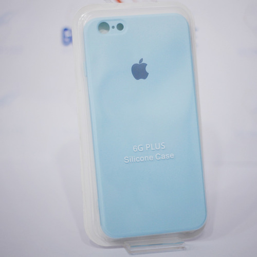 Capa Capinha Silicone Para iPhone 6 Plus Azul Claro