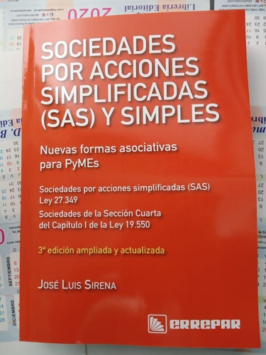 Libro Sociedades Por Acciones Simplificadas Sas Y Simples 