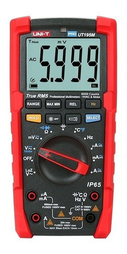 Multímetro Industrial Uni-t Ut195e Tester Ip65 Anti-shock