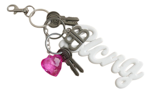 Llavero Con Colgante En Forma De Corazón Con Forma De Letra