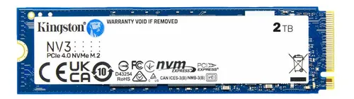 Imagem do produto SSD Kingston NV3 2TB NVMe PCIe 4.0 SNV3S/2000G em Mercado Livre
