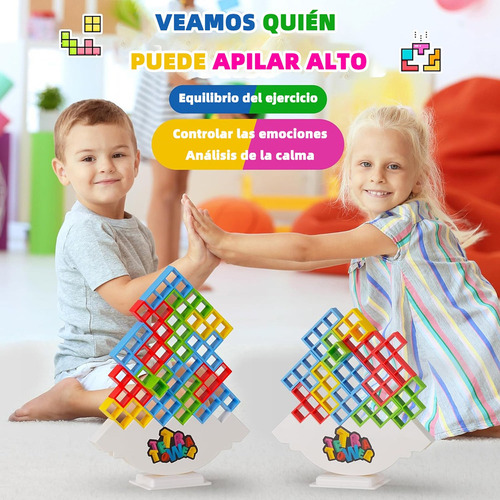 Qipai Torre Tetris Juego De Equilibrio Didáctico Tetra