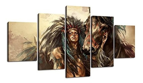 Yatsen Bridge Wolf - Pintura India Americana (5 Piezas)