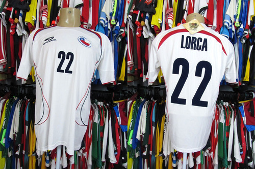 Chile 2006 Camisa Reserva Tamanho G # 22 Lorca.