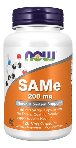 Suplementos Now, Same (s-adenosil-l-metionina) 200 Mg, Sopor