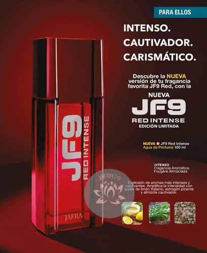 Jf9 Perfume Jafra Gold, Red Intense, Blue 2.0 Originales