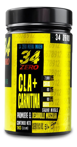34 Zero Cla + Carnitina 1kg 100servs Moras