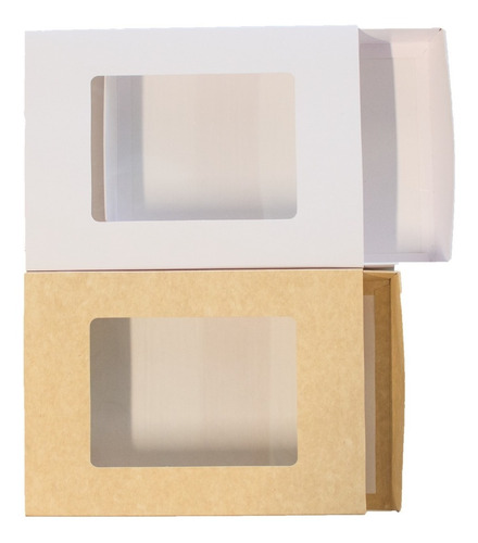 Caja Para Galletitas 21,5x15x5  Con Visor Pack X5 Unidades