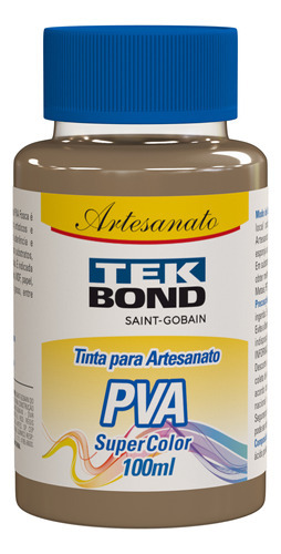 Tinta Pva 100 Ml Super Color Tek Bond Arte Artesanato Mdf Cor Concreto