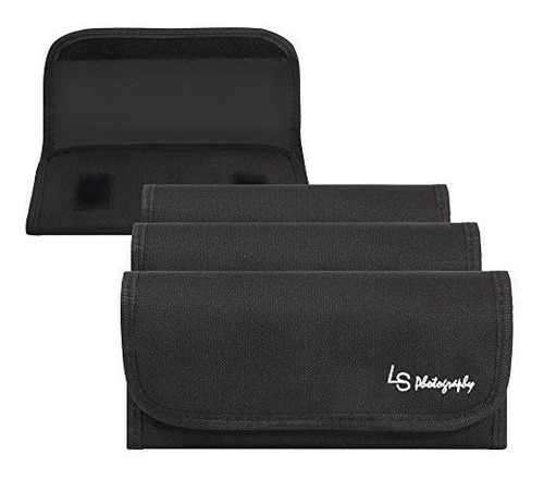 Ls Fotografi4 Pcs 4 Pocket Filtro Lente Camara Estuche