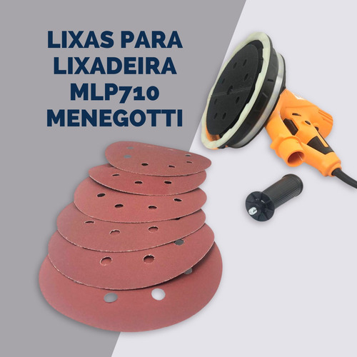 Kit 10 Lixas 180mm Para Lixadeira De Parede E Teto Mlp 710