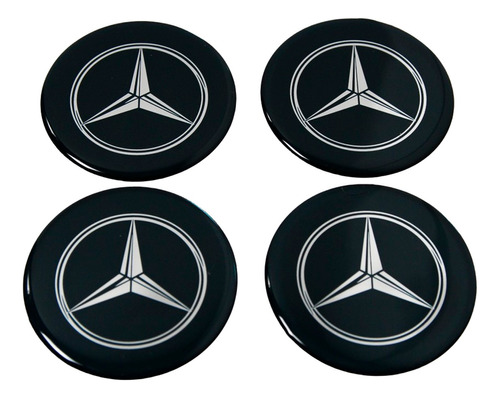 Adesivo Emblema Resinado Roda Mercedes 51mm Cl3 Fk