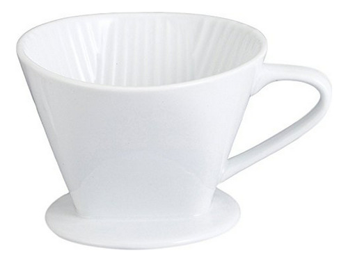 Filtro De Café De Porcelana Blanca, Tamaño 4, 8-12 Tazas.