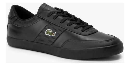 Zapatillas Lacoste Negras De Cuero Urbana De Hombre