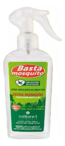 Spray Repelente Basta Mosquito Extra Duración Millanel 195ml