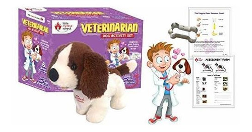 Imagen 3 de 3 de Little Medical School Pet Vet Play Set Con Perro De Peluche