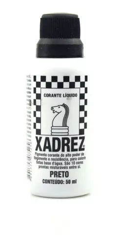 Corante Xadrez Bisnaga Pigmento Líquido 50ml Preto 3u