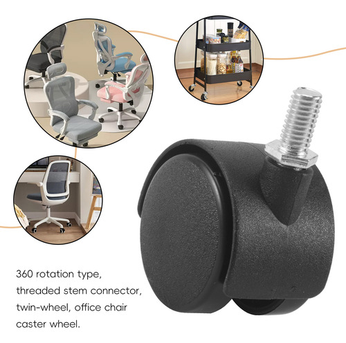 Rueda Giratoria De Plástico De 8 Mm Con Vástago De 1,5 Pulga
