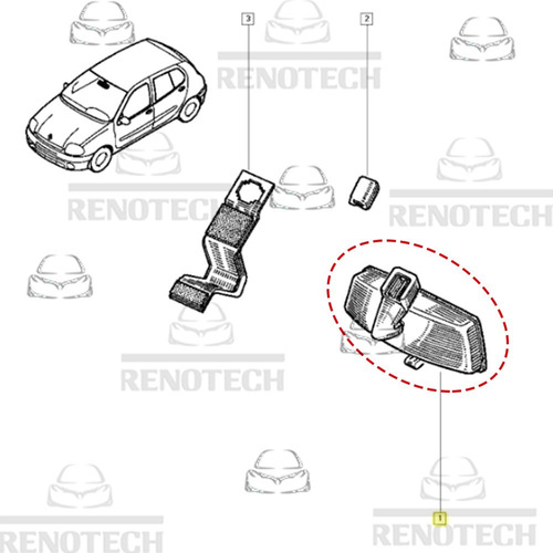 Imagem 4 de 10 de Espelho Retrovisor Interno Oroch 2015 Acima 7700413867