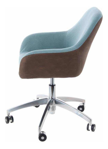 Sillón Ejecutiva Helen Café/celeste Just Home Collection