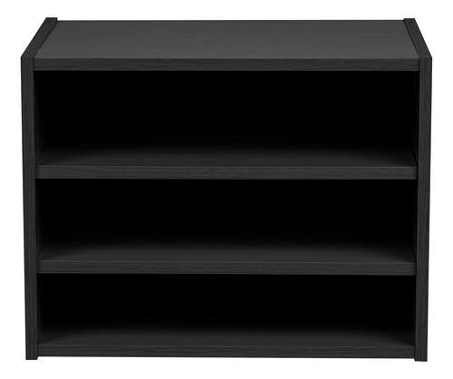 Caja Organizadora Modular De Madera Negra Con Estantes Ajust