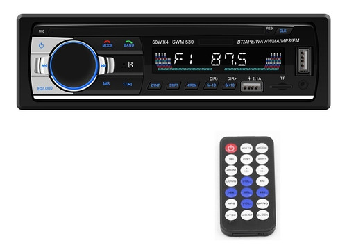 Radio Estéreo Auto 1 Din Bluetooth Manos Libres