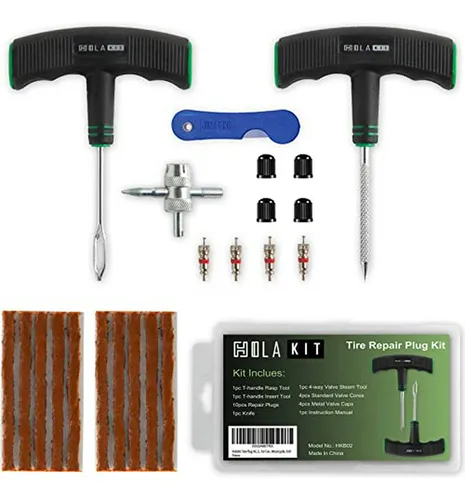 Kit De Reparación De Neumáticos Holakit, 22pcs Con Herramien