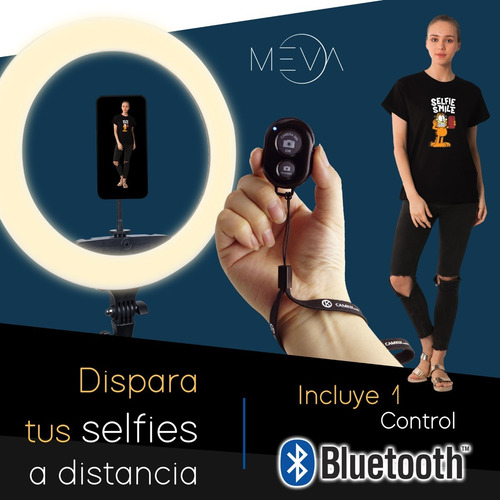 Aro De Luz Led Con Espejo 18 Pulgadas Bluetooth Maquillaje