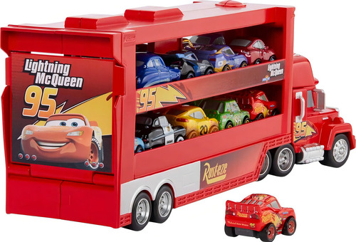 Cars Mini Corredores Mack Vehículo D Juguete Rojo Gnw34 Personaje Rayo McQueen