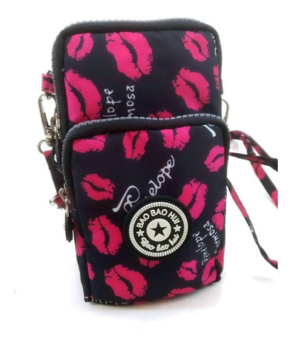 Imagen 4 de 10 de Mini Morral Porta Celular Tres Cierres Bandolera Impermeable