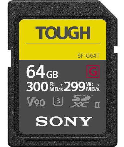 Cartão Sdxc Sony 64gb Sf-g Tough Serie G Uhs-ii V90 300 Mb/s