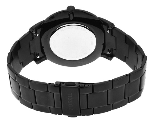 Reloj Fossil Minimalist Fs5308 Negro De Acero Inoxidable Par
