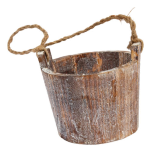 Maceta De Madera, Diseño Vintage, Redonda, Tipo Barril,