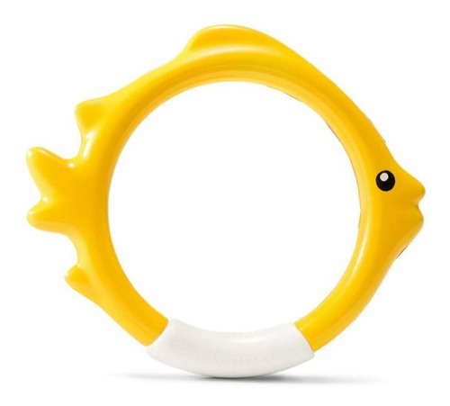 Juego Bajo El Agua Aros Forma De Pez Acuatico Para Alberca Color 4 Aros Multicolor