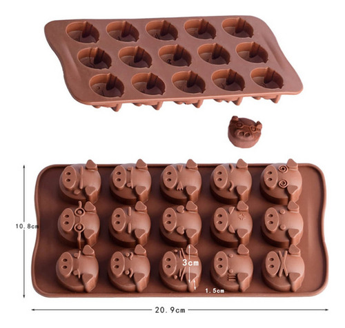 Qe1 7 Moldes Silicon Hornear Reposteria Pastel Chocolate