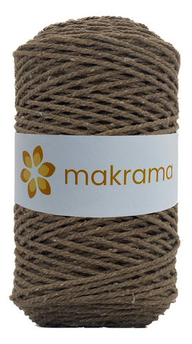 Makrama Cuerda De Algodón Para Macramé 2mm 500g Colores Color Café Medio