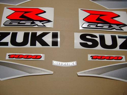 Kit Adesivo Lateral Suzuki Gsxr 1000 2005 Moto Amarela/preta