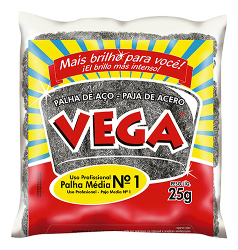 Palha De Aco Vega N°1 - Kit C/20 Unidades