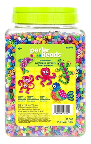 Perler Beads Multi Mix Bucket Cubeta C/22k Cuentas, Instruct