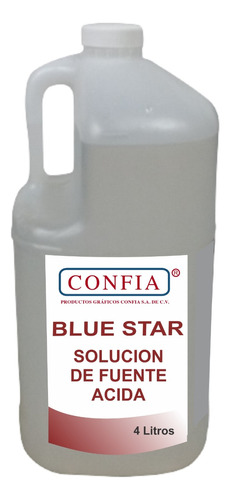 Solución Fuente Blue Star Para Offset Ácida 4 Litros Ecofia