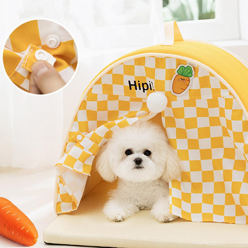 Casa De Carpas De Mascotas 50cmx50cmx40cm Naranja