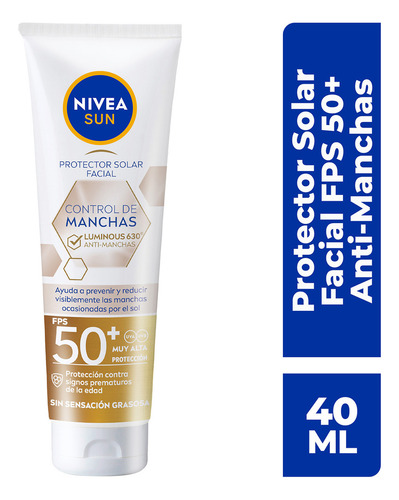 Nivea Sun Crema Facial Luminous630 Fps50 40 Ml