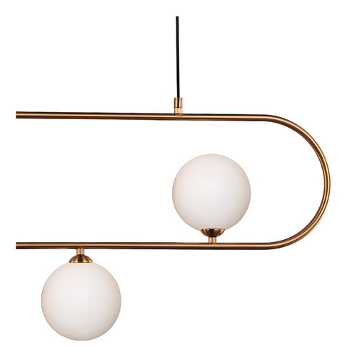 Lustre Pendente Quality Cadre 1329 G9 Bronze / Branco