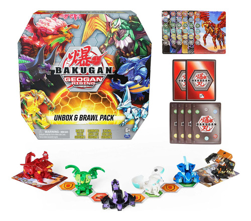 Bakugan Unbox And Brawl - Paquete De 6 Figuras De Acción C.