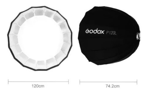 Octábox Parabólico P120 H Godox Montura Bowens Con Grilla