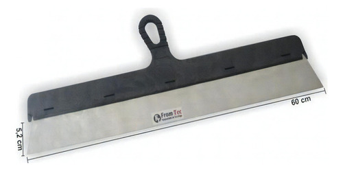 Espátula Aço Inox P/ Massa E Gesso 60 Cm - Cabo Plastico